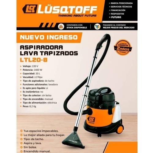 Aspiradora Lavatapizado Lusqtoff 20lts 1400w Polvo/liquido mejor precio